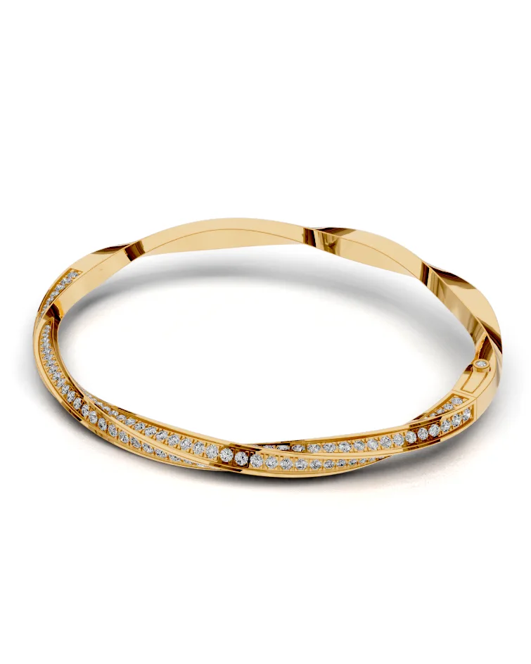 Twist Pavé Bangle