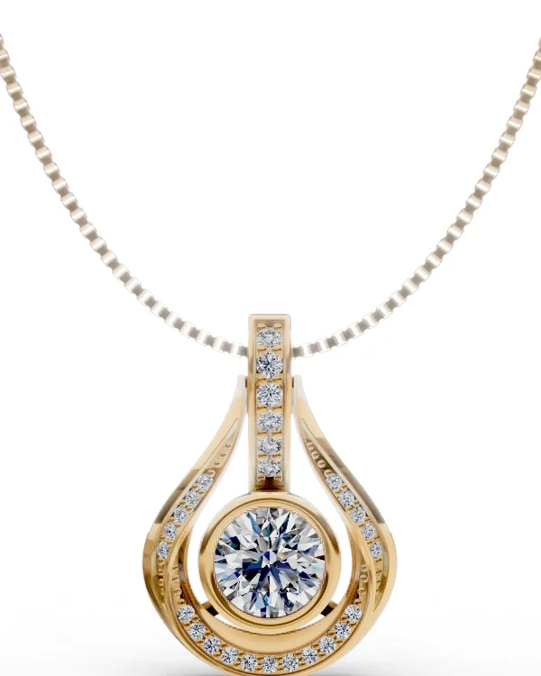 Teardrop Halo Pendant