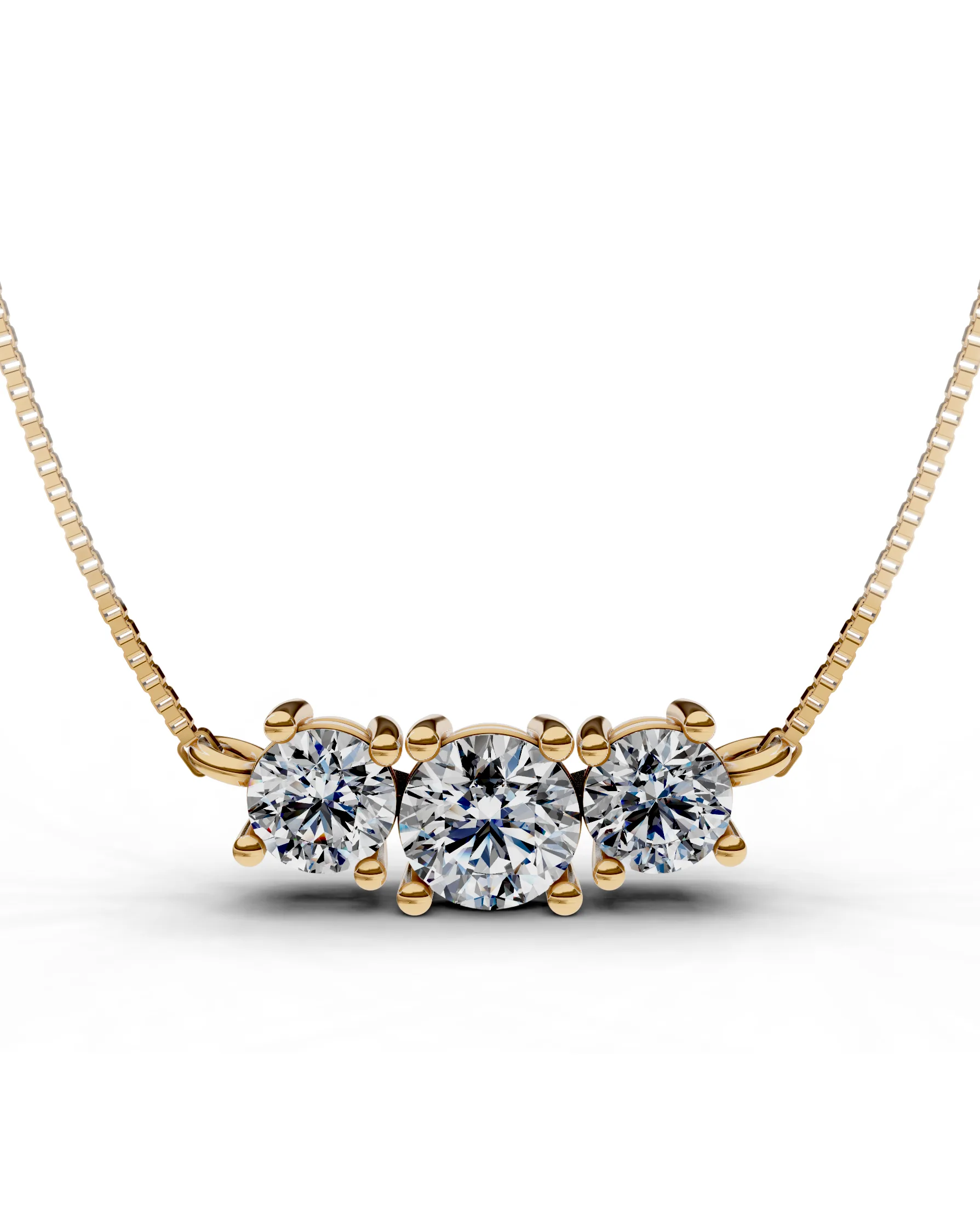 Horizontal Three-Stone Pendant