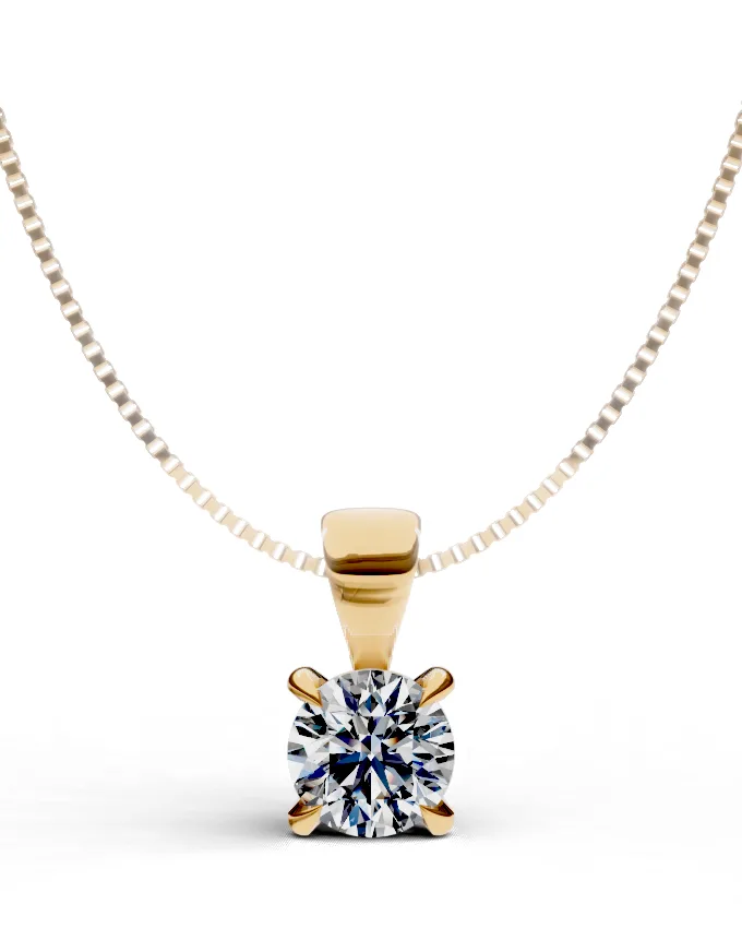 Round-Brilliant Solitaire Pendant
