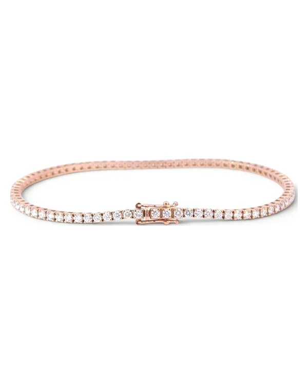 Diamond Tennis Bracelet E-F VS-SI, 14k Rose Gold, 2.12 ct