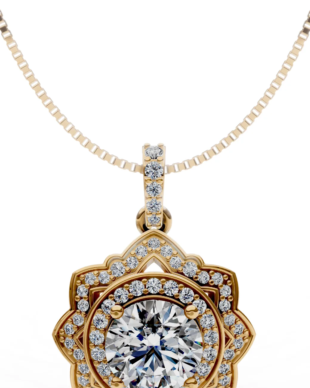 Lotus Halo Pendant