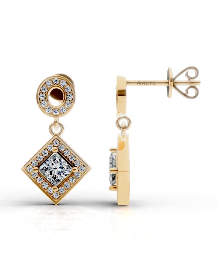Vintage Halo Drop Earrings