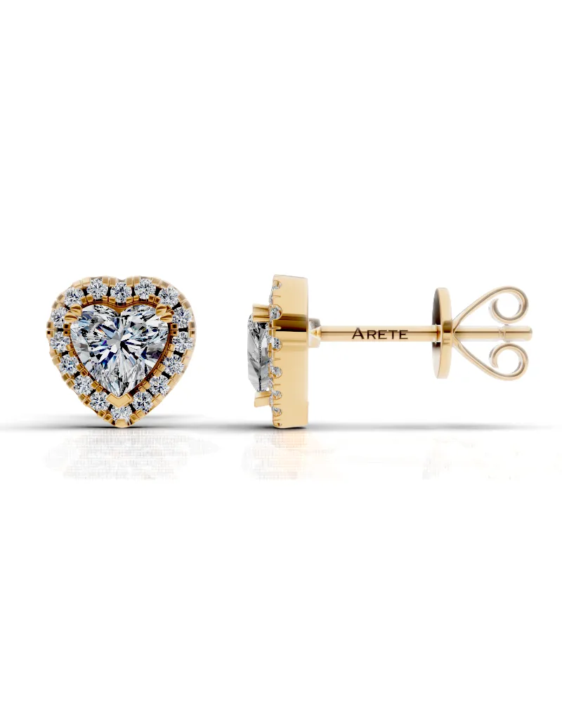 Heart Halo Studs