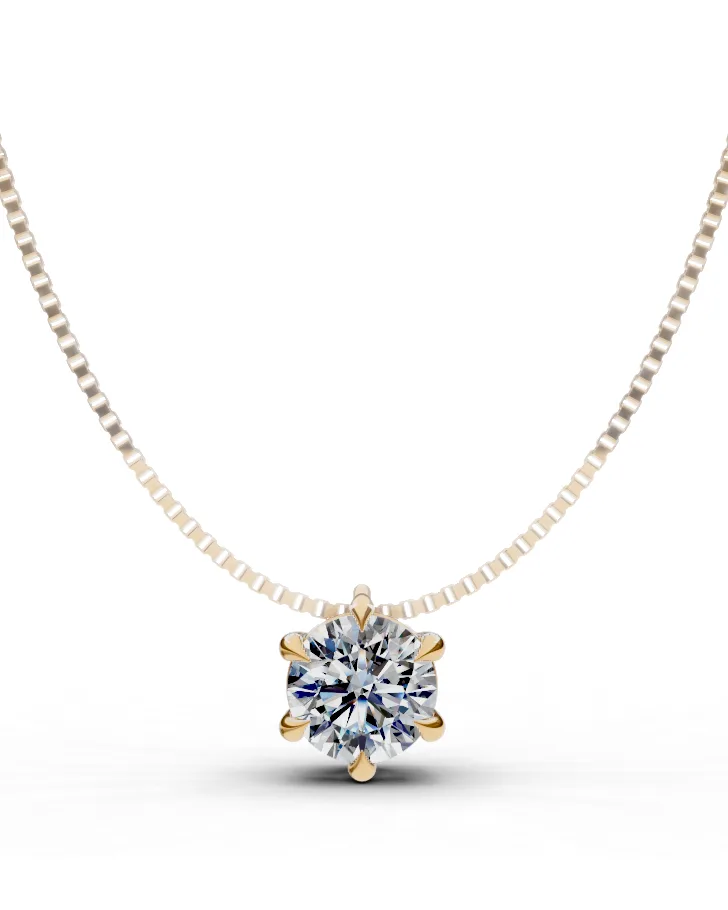 Six-Claw Solitaire Pendant
