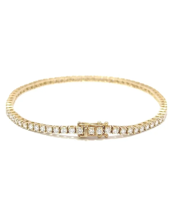 Diamond Tennis Bracelet D-E VS, 14k Yellow Gold, 2.00 ct