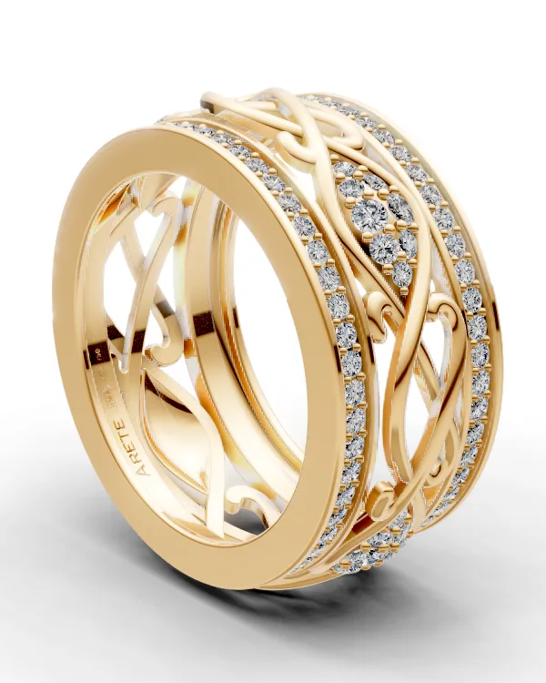 Vine Openwork Eternity Band