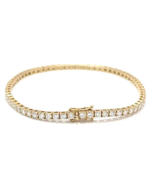 Diamond Tennis Bracelet D-F VVS, 14k Yellow Gold, 4.67 ct