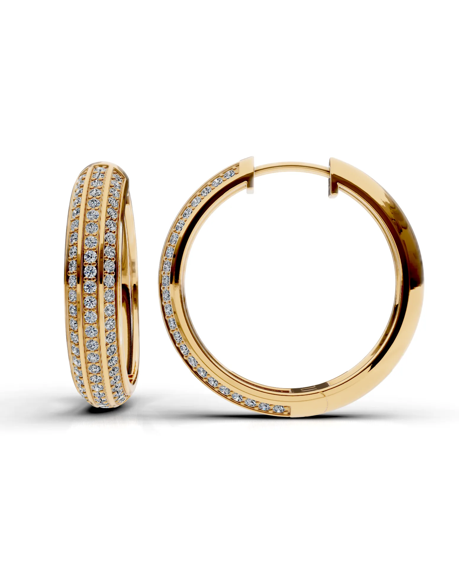 Inside-Out Pavé Hoops