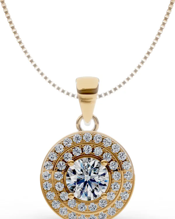 Large Double-Halo Pendant