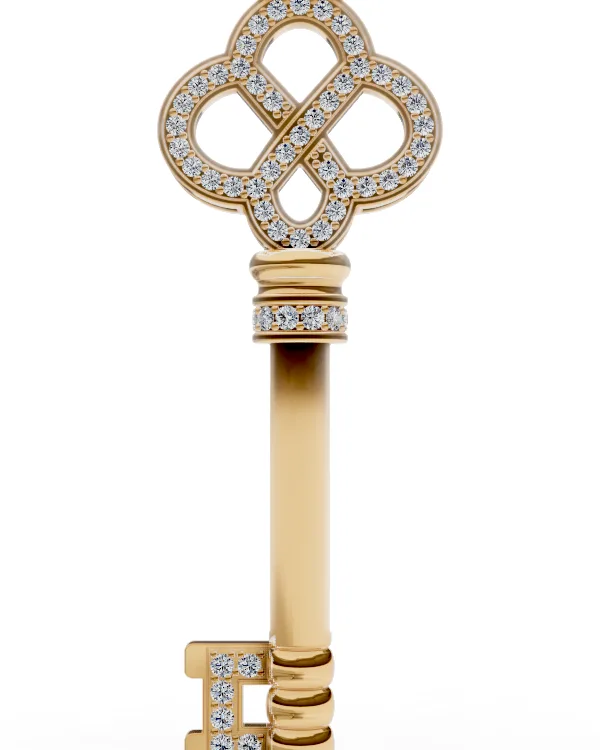 Pavé Key Pendant