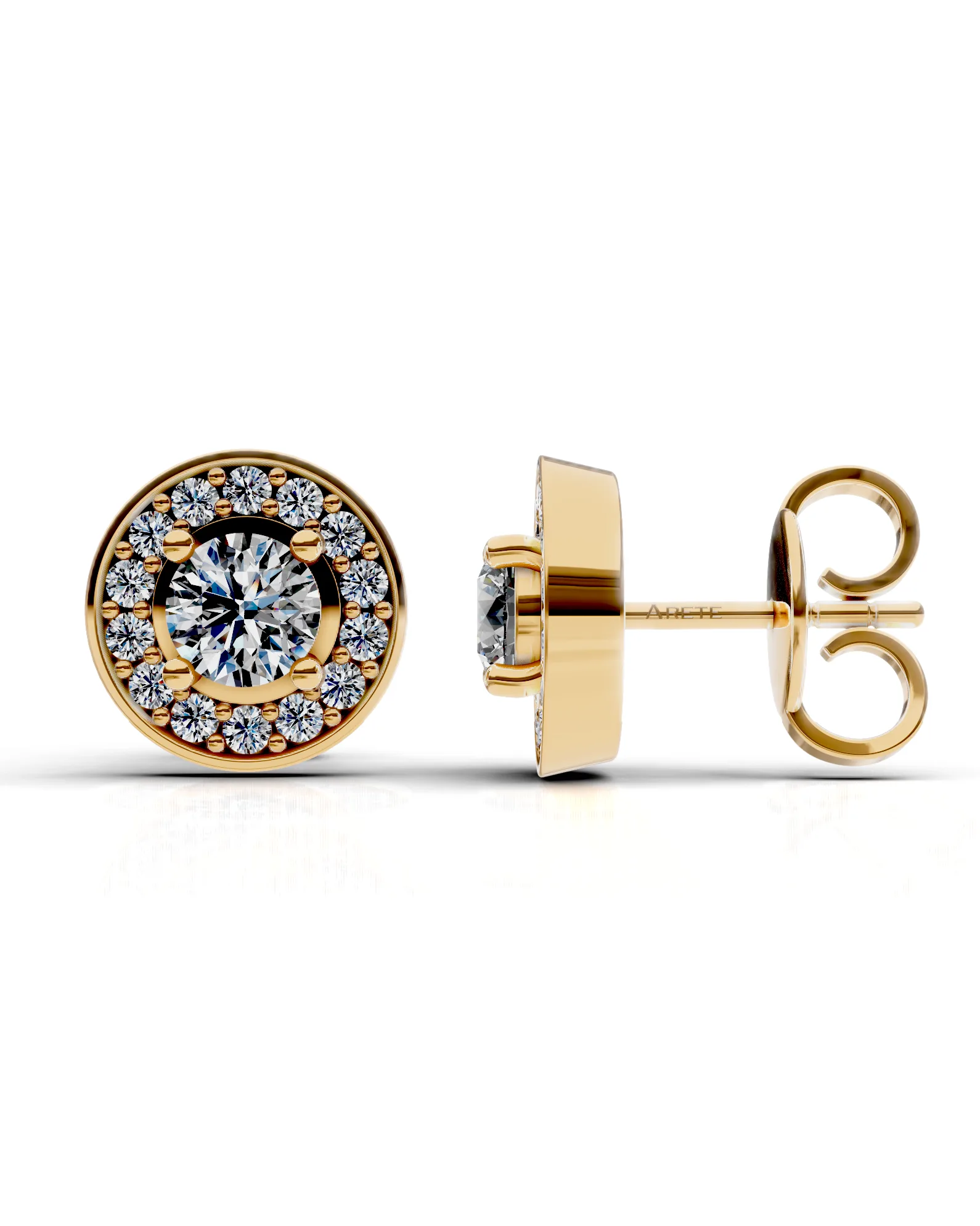 Bezel-Frame Halo Studs