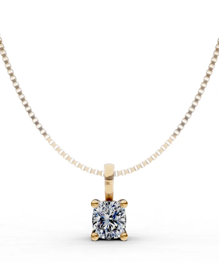 Cushion Solitaire Pendant