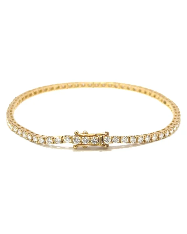 Diamond Tennis Bracelet D-E VS-SI, 18k Yellow Gold, 2.30 ct