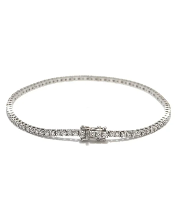 Diamond Tennis Bracelet E-F VVS-VS, 14k White Gold, 1.32 ct